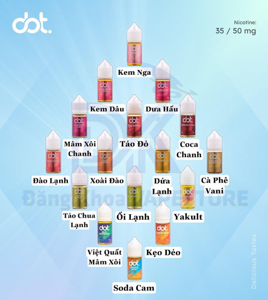 Tinh dầu MỸ Dot Xoài Đào Peach Mango 50MG/30ML [SALTNIC]