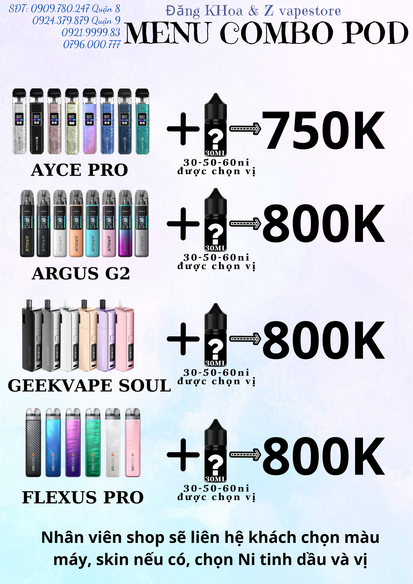 COMBO GEEKVAPE SOUL + Tinh dầu 30ML (có thể chọn vị) chỉ từ 800K