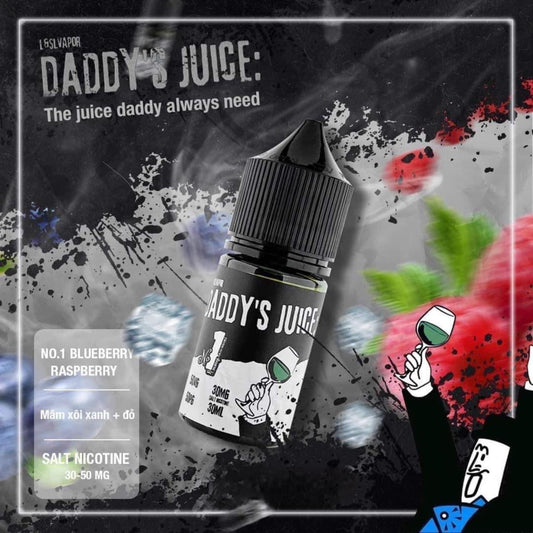 Tinh Dầu DADDY’S JUICE N0.1 Việt Quất Mâm Xôi 50MG/30ML [SALTNIC]